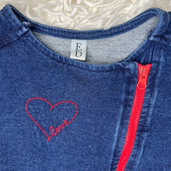 Baby Girls Blue Soft Zippered Peplum Jean Jacket, Size 24M - Picture 2 of 10